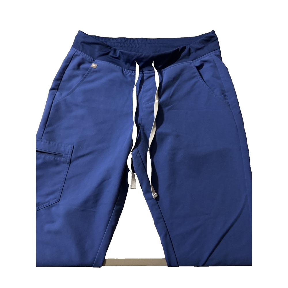 Figs Women's Size Medium Royal Blue High Rise Zamora Scrub Pants - Picture 3 of 5